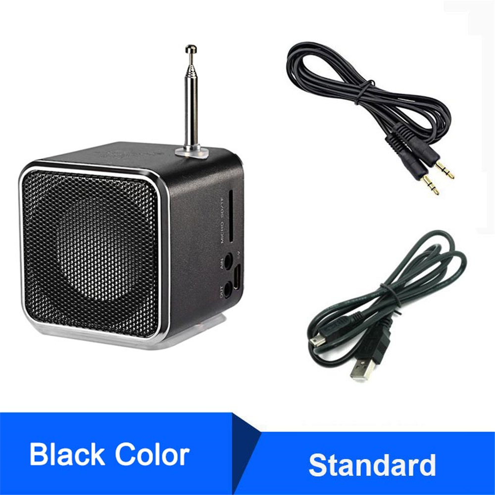 Portable TD-V26 Digital FM Radio Wireless Speaker Mini FM Radio Receiver LCD Display Stereo Loudspeaker Support SD/TF Card — reference image 11