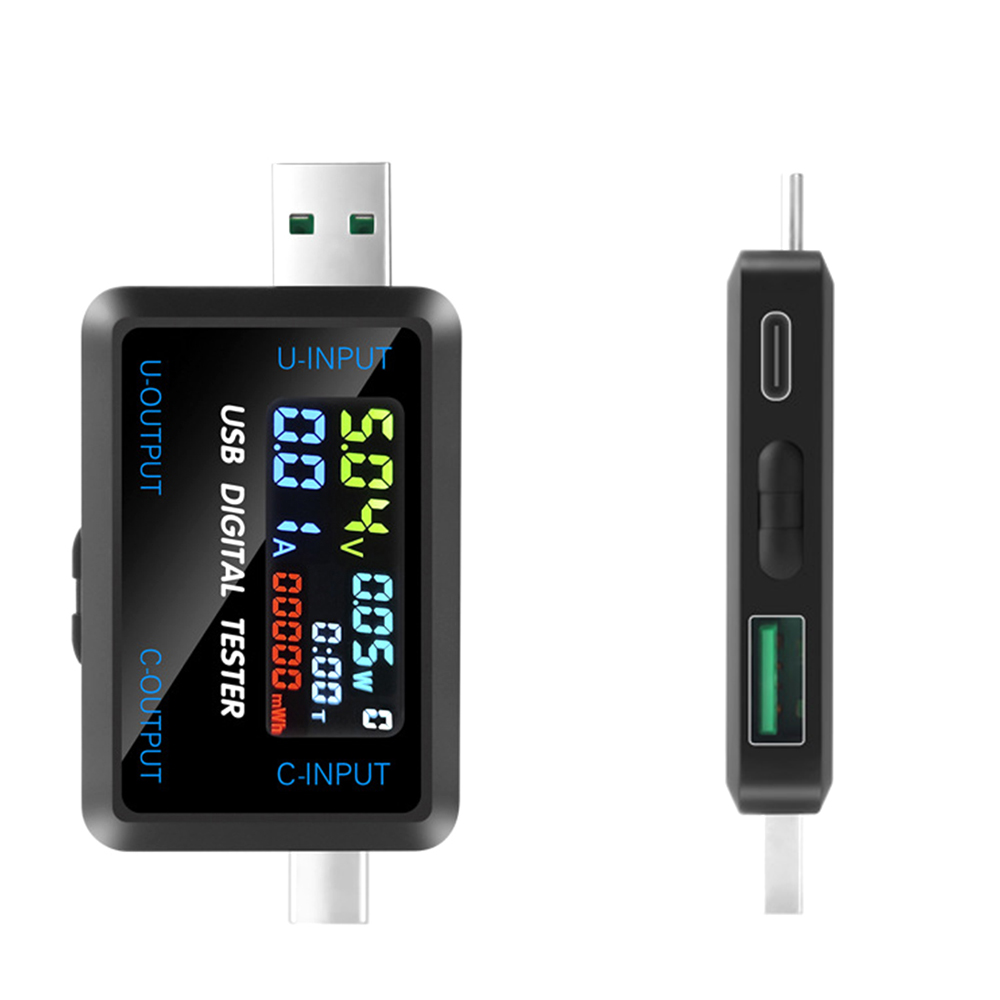 USB Tester 10 in 1 DC Digital Voltmeter Amperimetro Current Meter Volt Ammeter Detector Power Bank Charger Indicator Type C USB — reference image 16