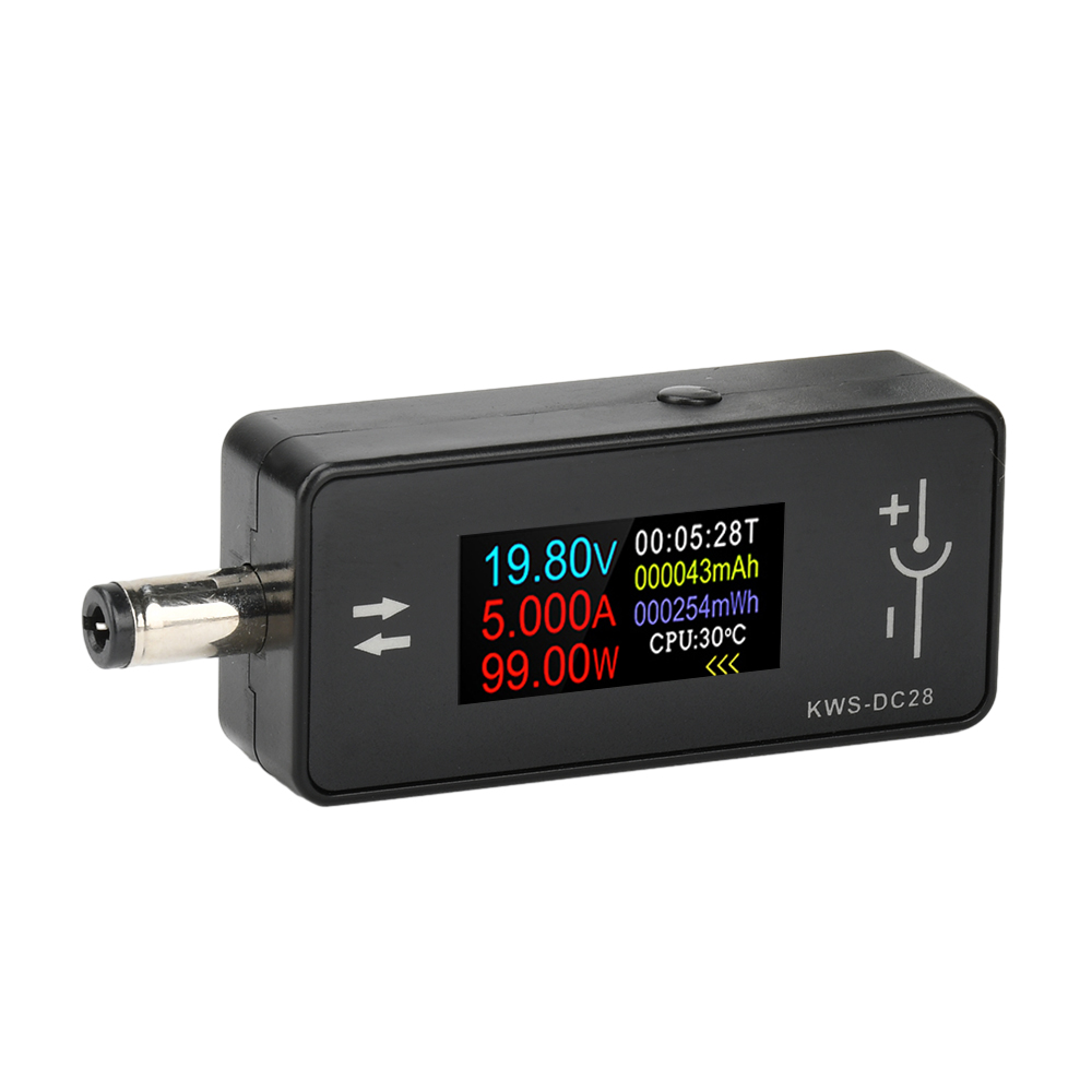 0.96 inch TFT HD Digital Display DC 5.5*2.5 Interface Tester Voltage Ammeter Power Meter DC 4~30V 0~12A — reference image 3