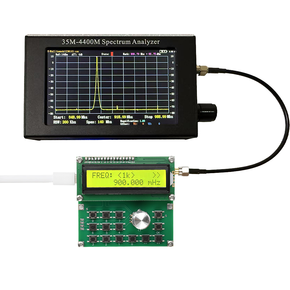 DC 4.5V-5.5V 35MHz-4400MHz RF Signal Generator Adf4351 Signal Source Module SMA Standard Interface Inner Hole Type C — reference image 1