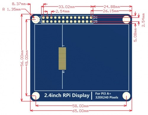 2.4 Inch Touch Screen for Raspberry Pi Zero /W/2 W SPI Interface TFT LCD Monitor 320×240 Display for Pi 5 4B 3B+ 3B 3A+ — reference image 5