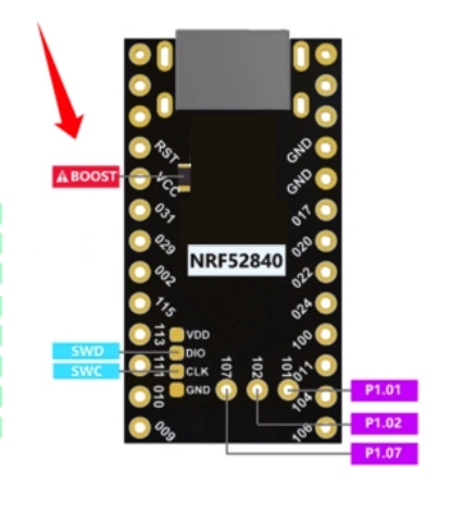 NRF52840 Development Board Supermini Compatible With Nice!Nano V2.0 Bluetooth Charging Management — reference image 4