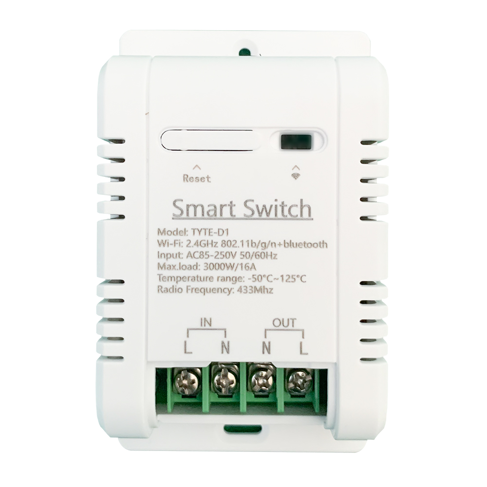 Tuya TH-16 Smart Wifi Switch 16A/3000W Monitoring Temperature Sensor RF433 remote Control Compatible with Alexa Google Home — reference image 8