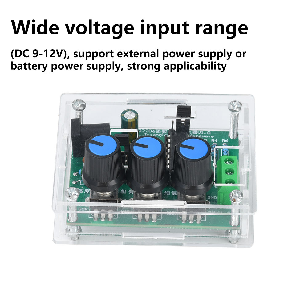 DC 9-12V High Precision Signal Generator DIY Kit Sine Triangle Square Waves 1Hz 1MHz Frequency Range Adjustable Frequency — reference image 2