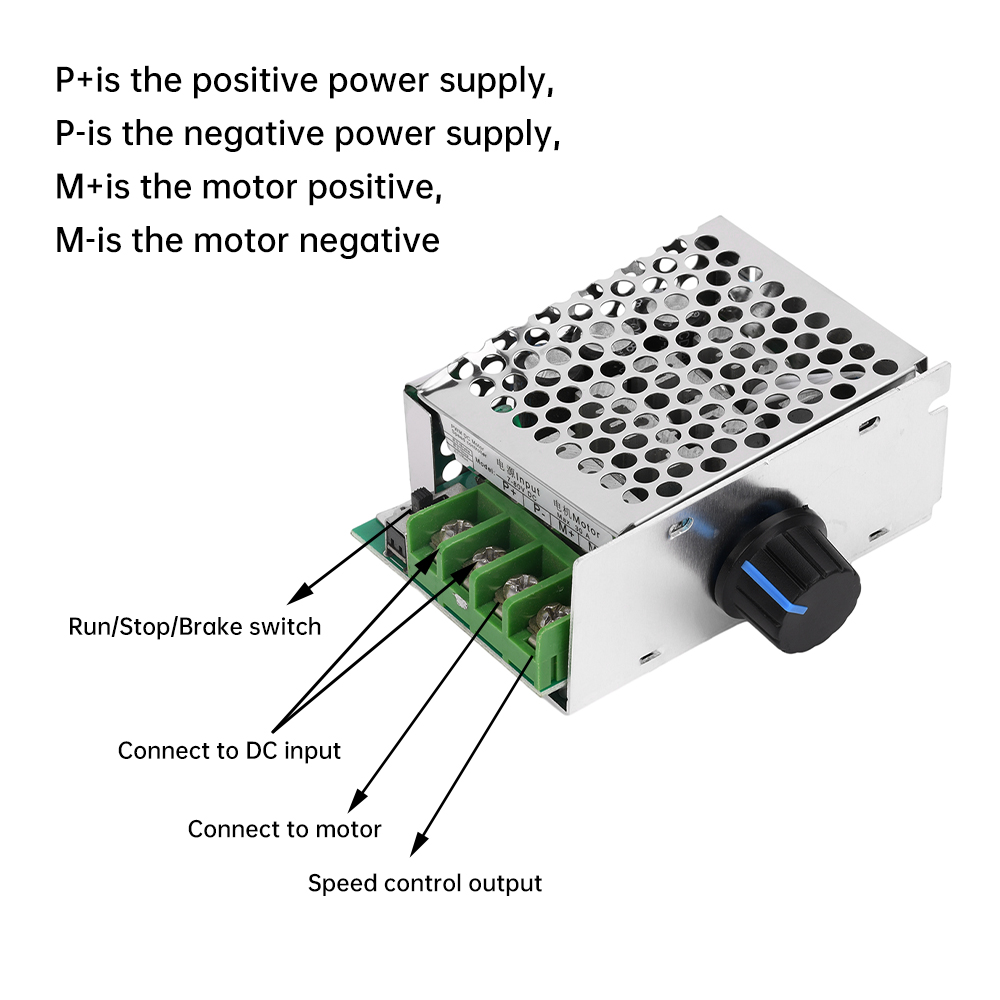 PWM 30A 7-70V DC Motor Speed Controller Module 12V 24V 48V 60V Adjustable Speed Regulator Control Governor Switch — reference image 6
