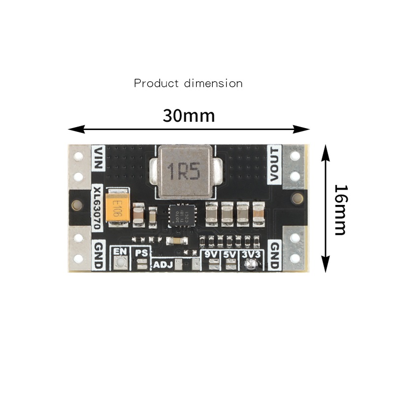 TPS63070 DC Auto Liftoff Power Converter 3.3V/5V/9V Li-ion Battery Regulator Module — reference image 1