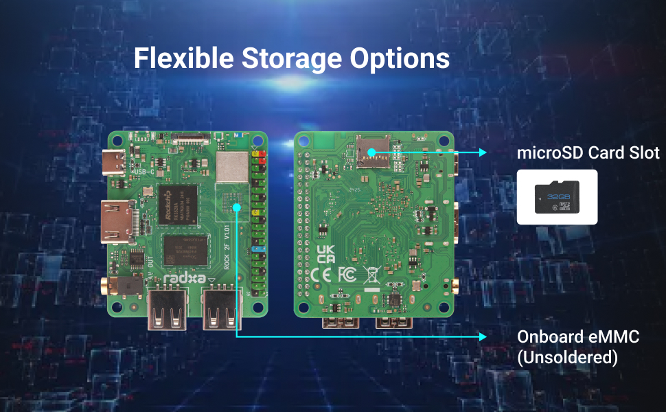 Radxa ROCK 2F RK3528A 4-core CPU, GPU, and HDMI with 4K Output — reference image 3