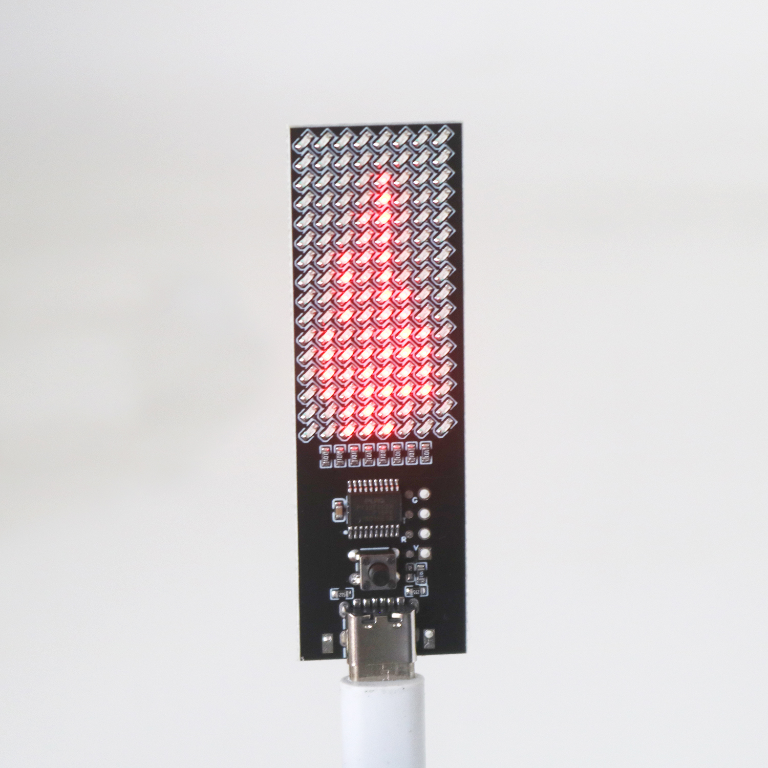 Electronic Flame Cyber Candle 8×16 LED Matrix Display light | TYPEC USB Powered | Animated Visual Effects Mood lighting — reference image 1