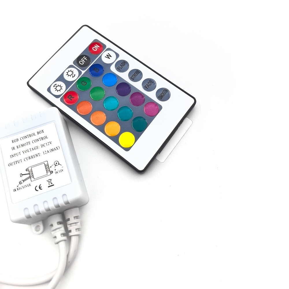 12V 24Key led rgb IR RF Infrared wireless control for 3528/2835/5050 LED 12V 24 Keys Wireless control free shipping — reference image 4