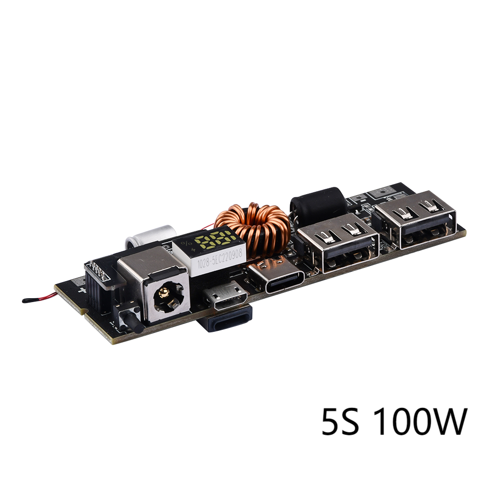 PD 65W 100W Power Bank 6-port 21700 two-way fast charging mobile power module for High capacity 18650 battery assemble — reference image 8