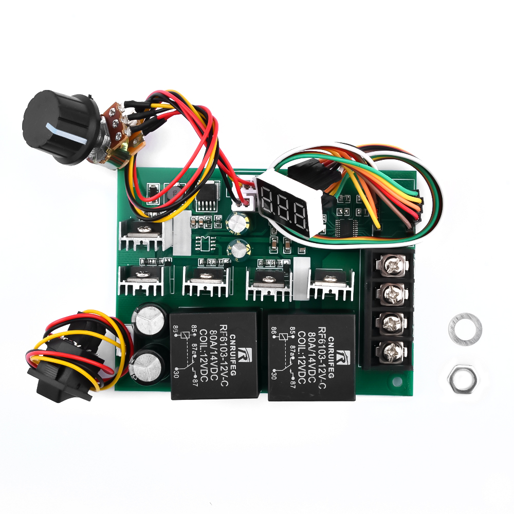 PWM DC Motor Speed Controller DC 10 -55V Digital LED Display 0 -100% Adjustable Drive Module Input MAX 60A 12V 24V 36V 48V — reference image 1