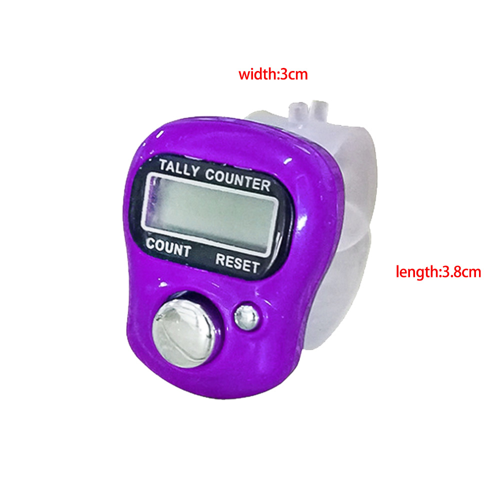 Finger Counter LCD Electric Digital Display With Light Tally Counter Stitch Marker Sewing Knitting Weave Buddha Pray Soccer — reference image 1