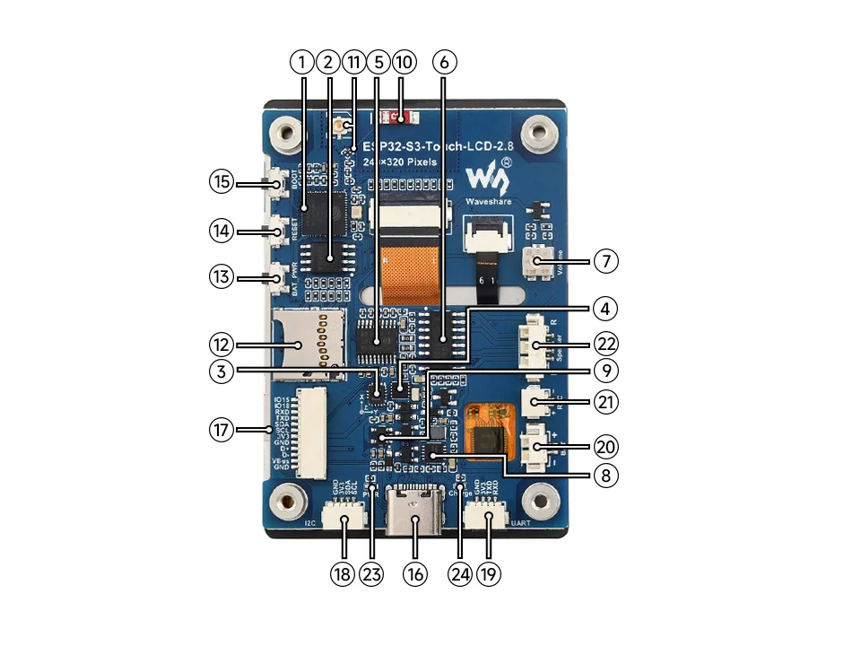 ESP32-S3 2.8 inch IPS Touchscreen Development Board 5-point 240×320 Touch Display Support WiFi Bluetooth HMI/LVGL GUI — reference image 7