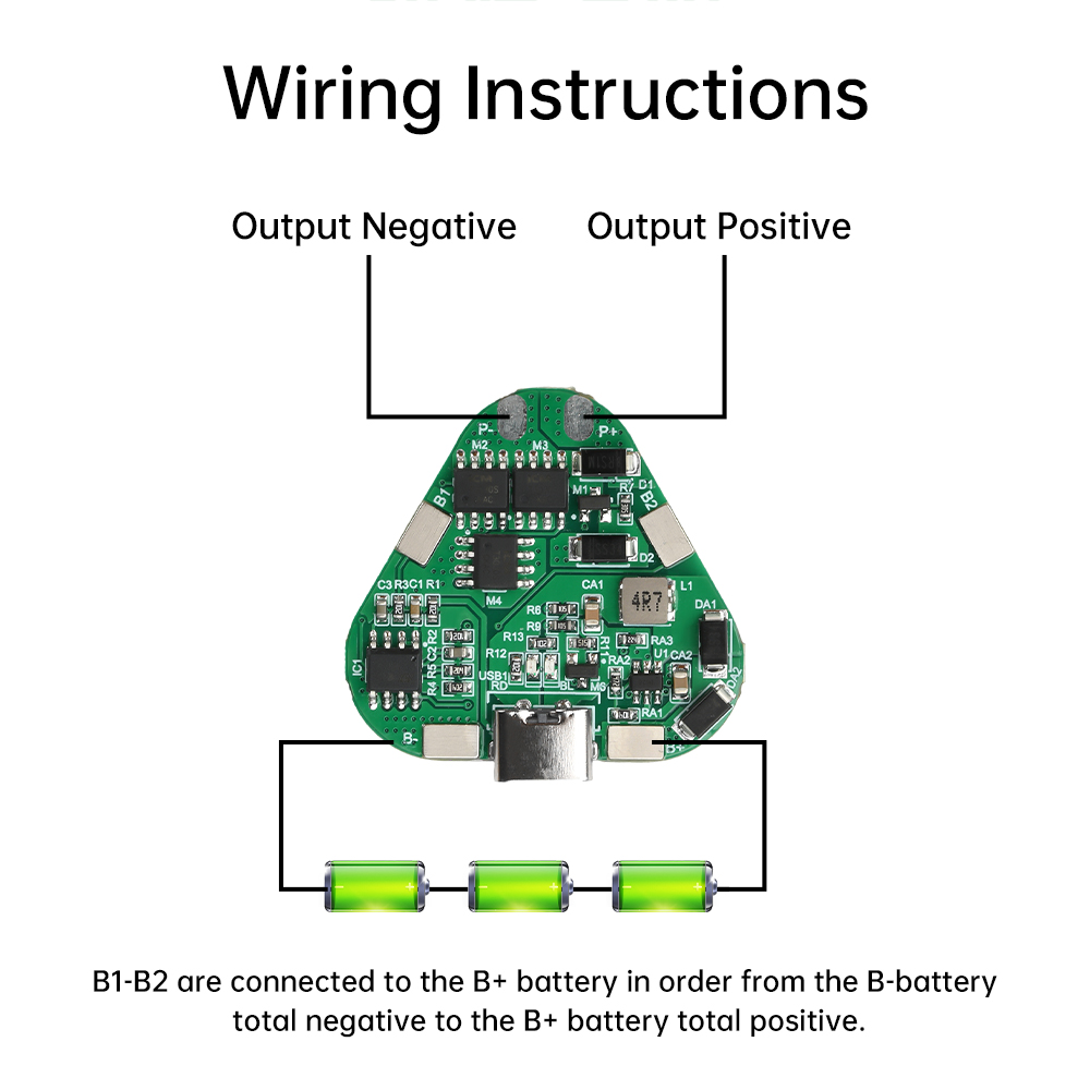 12V 3S 20A Type-C Lithium Battery Protection Board 11.1V 12.6V Overcharge Over-discharge Protect Li-ion BMS PCM PCB — reference image 4