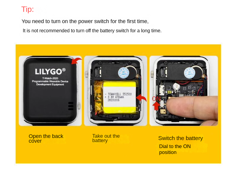 T-Watch-S3 ESP32-S3 Programmable LoRa WiFi Bluetooth PMU Touchable Watch — reference image 1