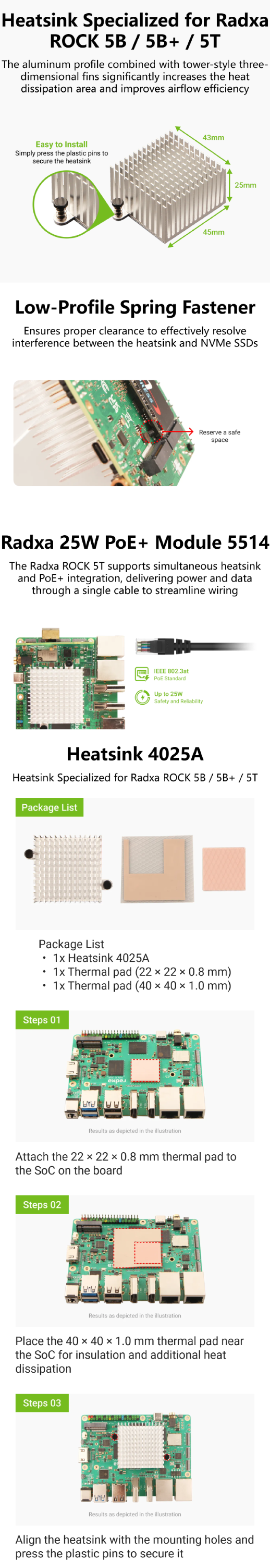 Radxa Heatsink 4025A for ROCK 5B/5B+/5T — reference image 2