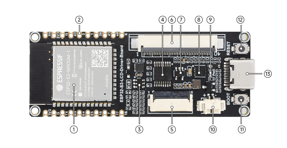 ESP32-S3 RGB LCD Driver Board 2.1inch 2.8inch 4.0inch RGB Round Touch Display Module WiFi & Bluetooth HMI LVGL GUI Development — reference image 11