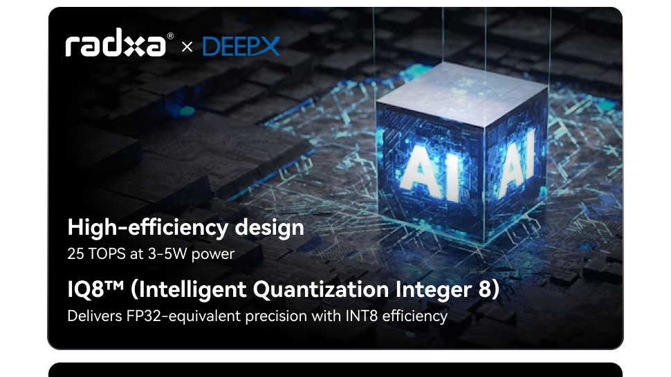 Radxa AICore DX-M1, AI Acceleration Module, DeepX DX-M1, 25 TOPS, 4GB LPDDR5 RAM — reference image 3