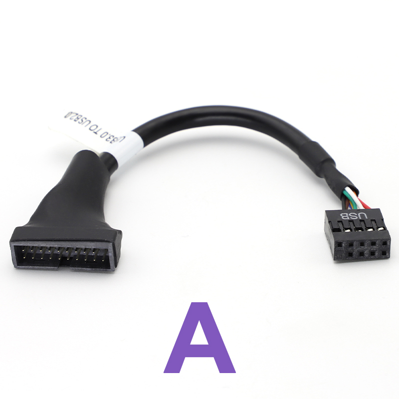 1Pcs USB 2.0 Motherboard IDC 9pin female to USB 3.0 19/20 Pin male Adapter,mainboard USB 3.0 20 Pin Header to USB 2.0 9Pin Cable — reference image 3