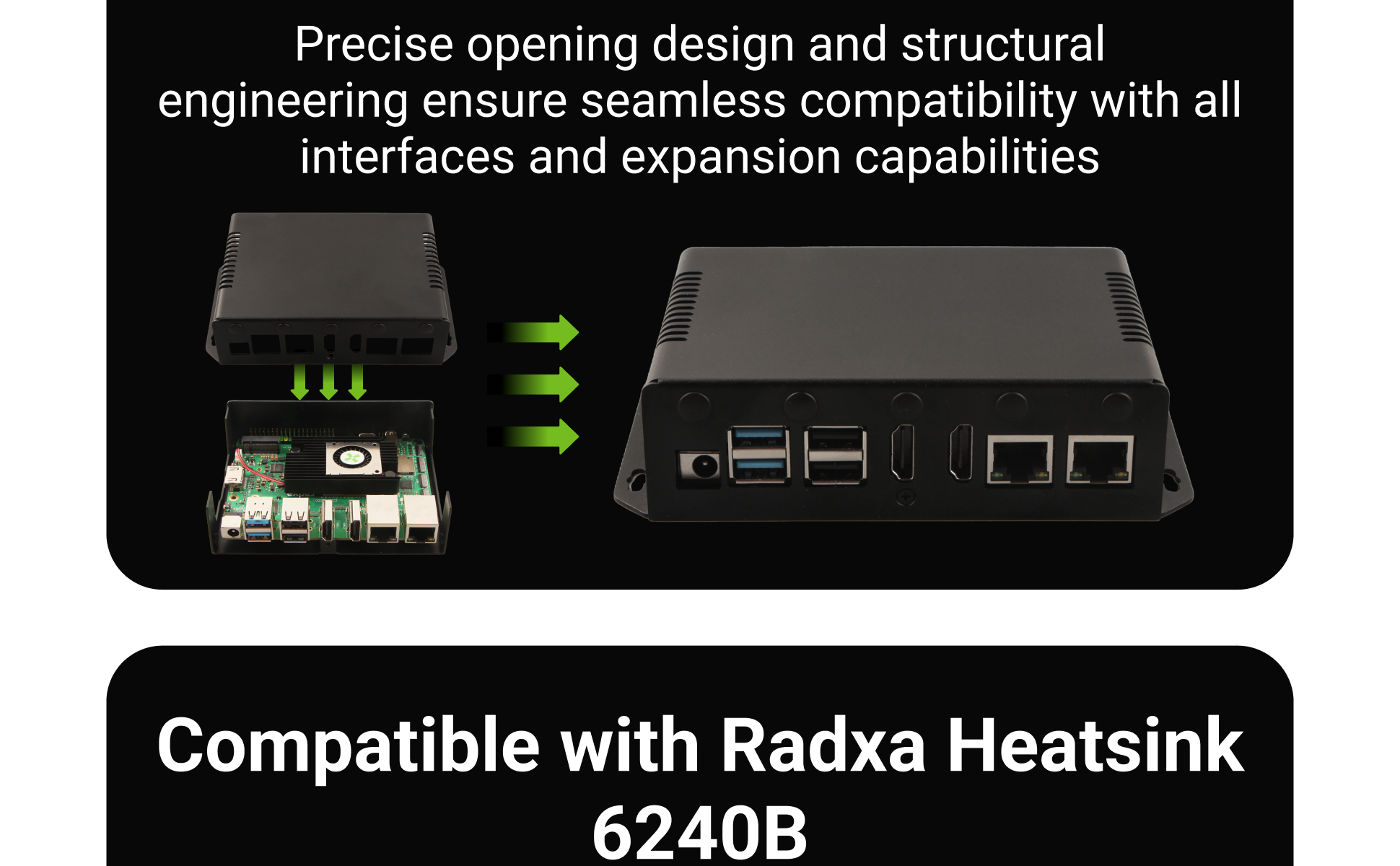 Radxa Metal Case 1290 for ROCK 5T Incompatible with HD-MI IN — reference image 5