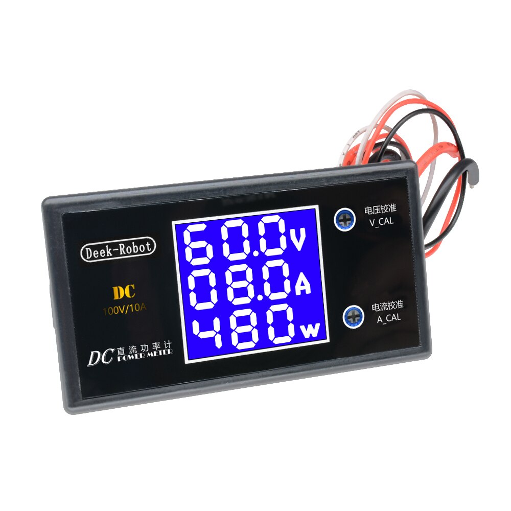 LCD Digital Voltmeter Ammeter Wattmeter Voltage Current Power Meter Volt Detector Tester Monitor DC 0 to 100V 10A 1000W — reference image 2