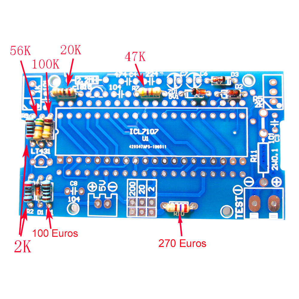 ICL7107 Voltmeter DIY Kit Parts DC 5V Digital Voltmeter Module e-learning training production welding exercise parts kit diy — reference image 12