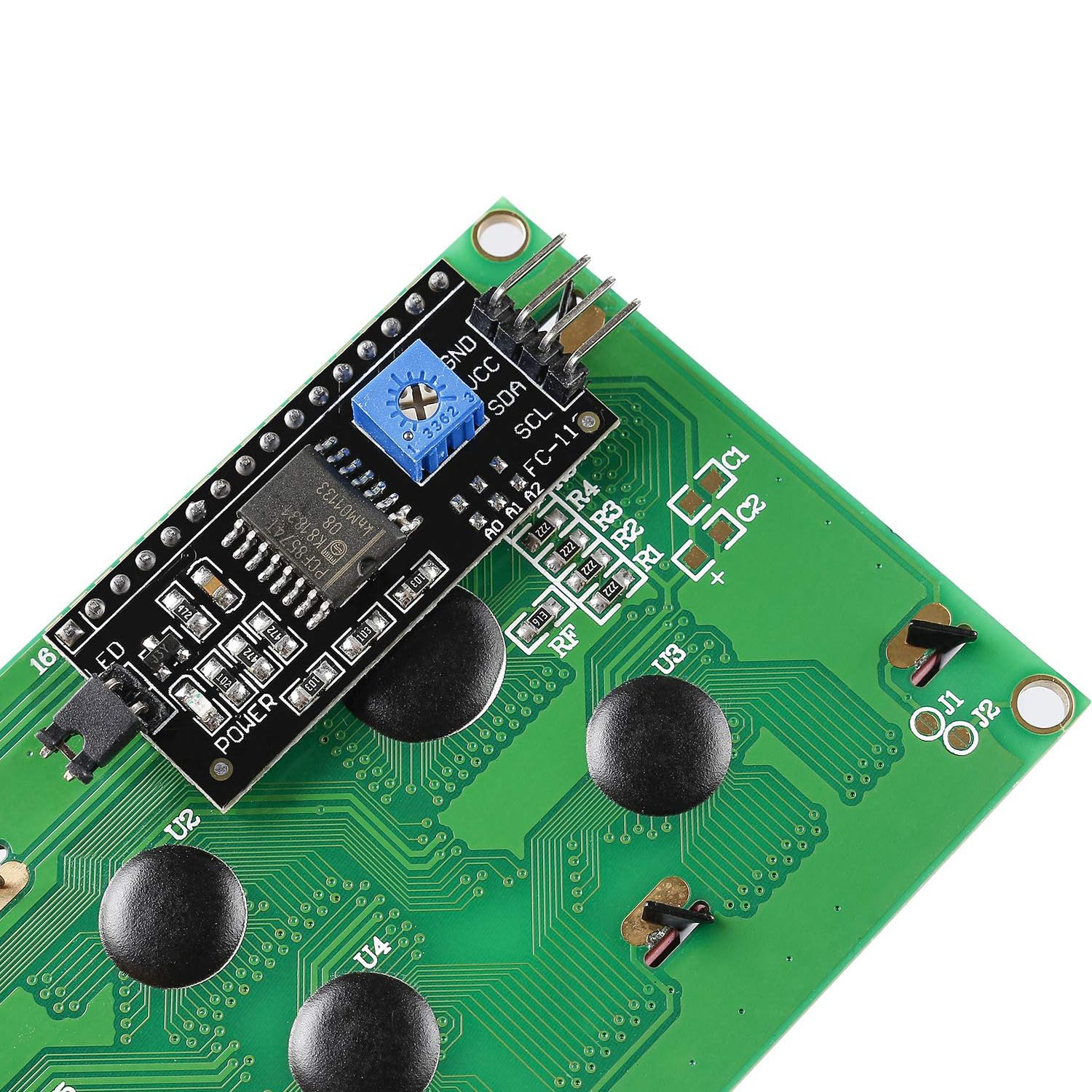 20×4 2004 LCD Display Module with IIC/I2C Serial Interface Adapter IIC I2C TWI Serial 2004 20×4 LCD Module Shield for Arduino R3 — reference image 4