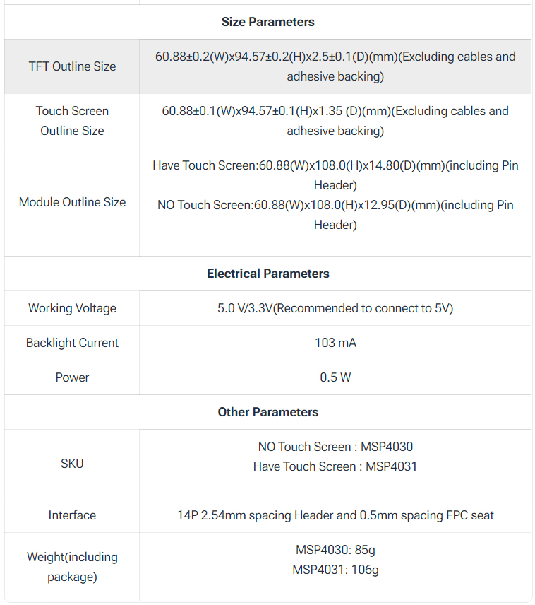 4.0 Inch 320X480 SPI TFT LCD Module ESP32 Display ST7796 TN Capacitive Touch LCD Screen for Arduino Mega2560 C51 STM32 ESP32 — reference image 9