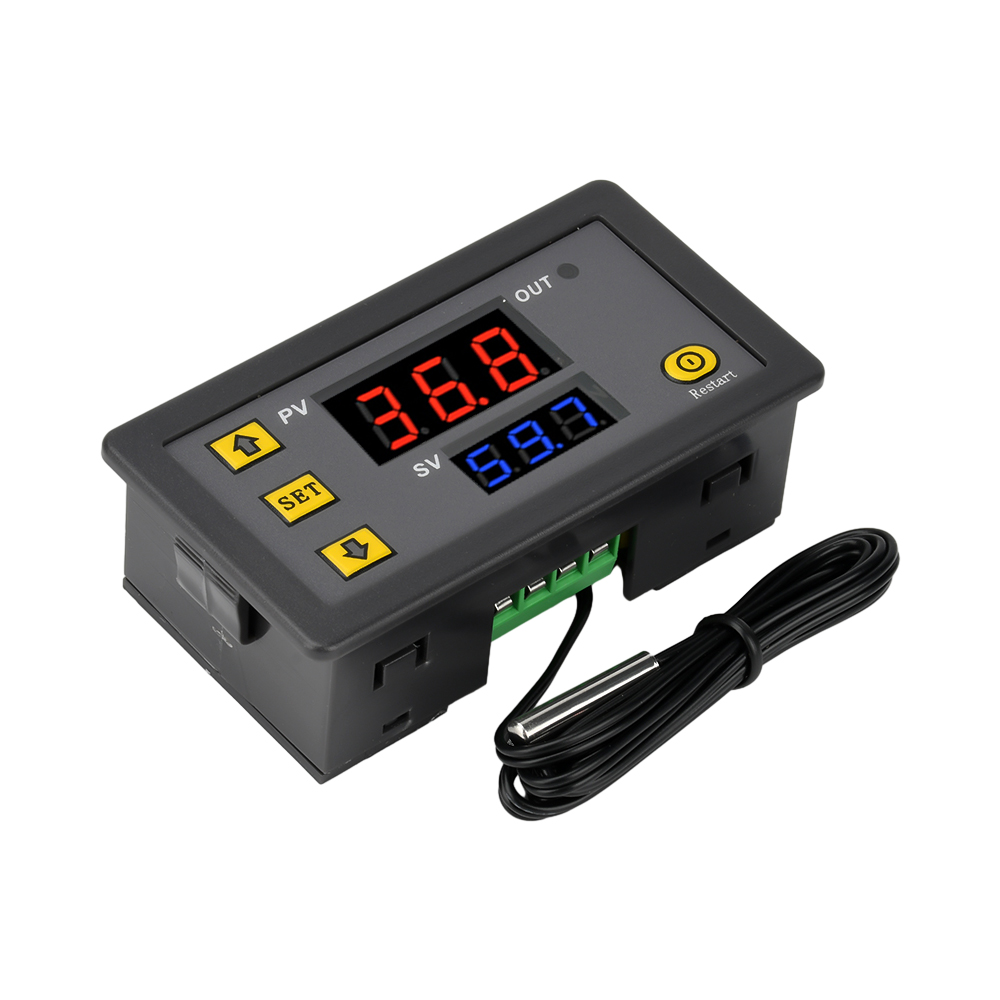 W3230 12V 24V AC110-220V Probe line 20A Digital Temperature Control LED Display Thermostat With Heat/Cooling Control Instrument — reference image 2