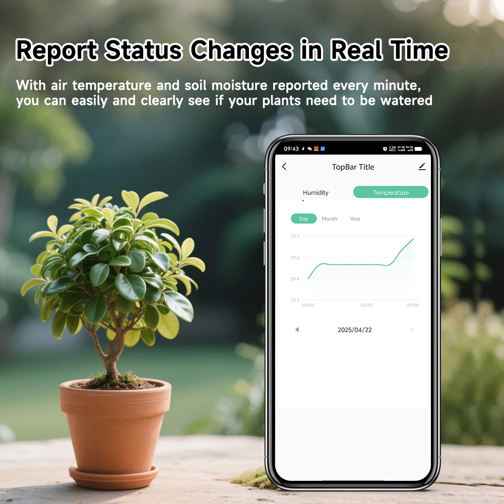 Tuya Soil Bluetooth Temperature Humidity Sensor Smart Tester Garden Automated Irrigation Detector Works With Alexa Google Home — reference image 3