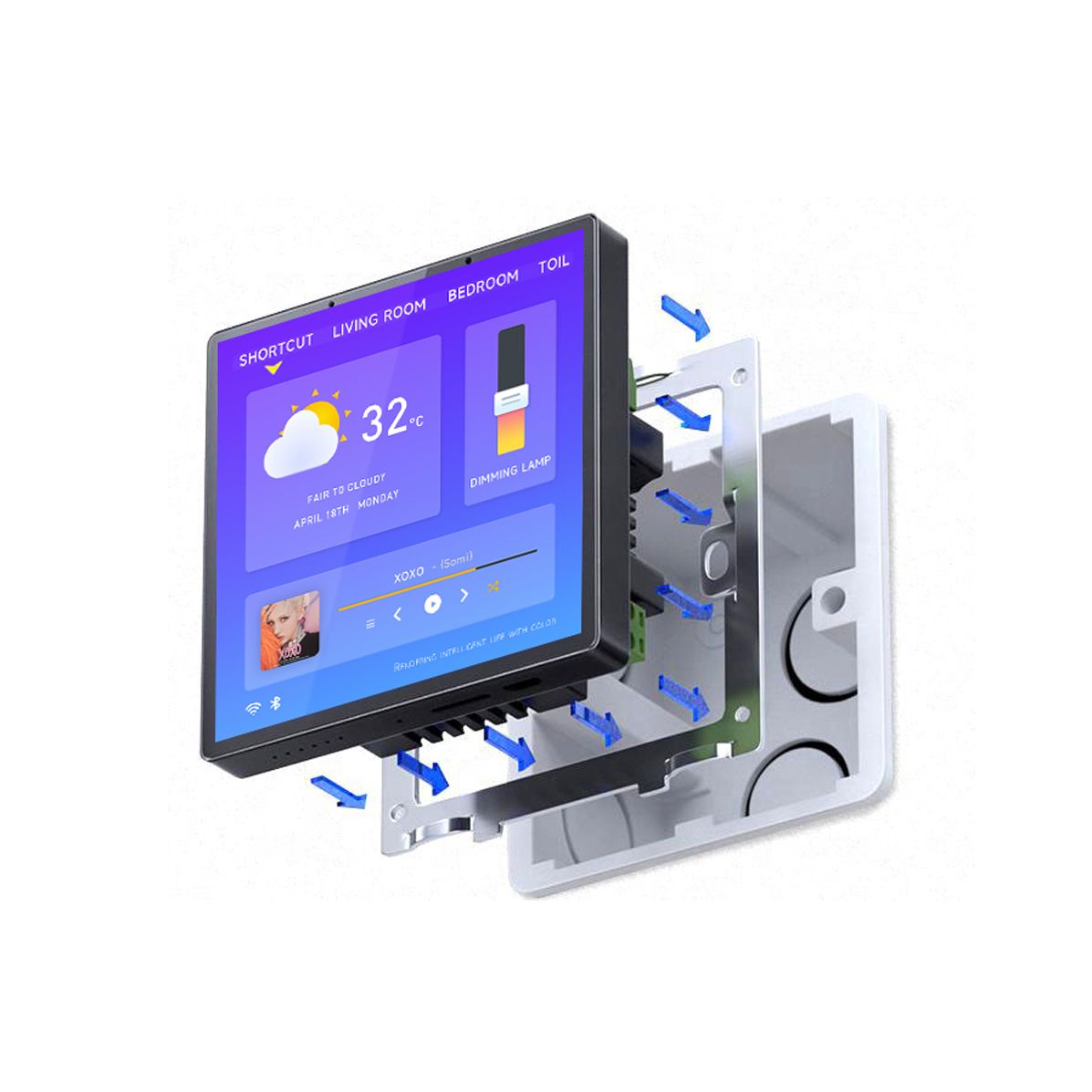 ESP32-S3 3.92 inch IPS LCD touch display 3.92” Smart screen displaywall switch tablet square panel — reference image 1