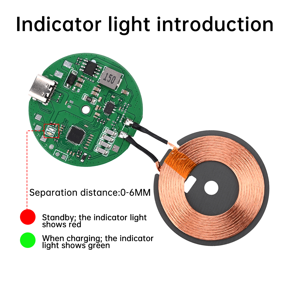 12V 24V 20W Wireless Charger Transmitter Module Wireless Charging Receiving PCBA Board Power Supply Coil For Apple Android Phone — reference image 4
