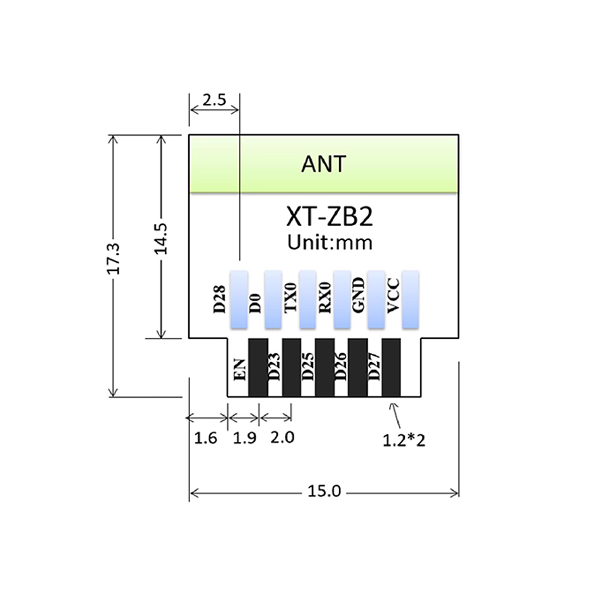 Zigbee 3.0+BLE 5.0 low-power high-performance module transparent transmission XT-ZB2 BL702 series — reference image 6
