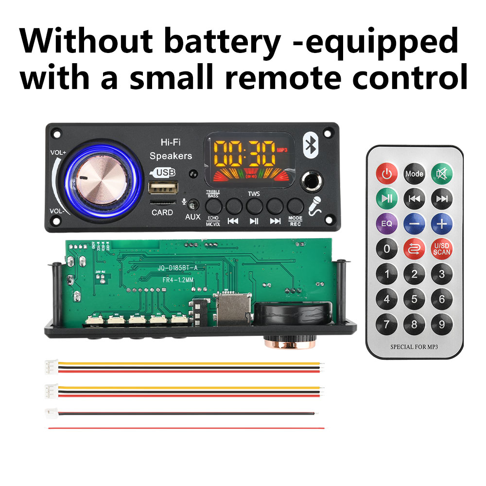 DC12V MP3 Bluetooth Decoder Board BT5.3 Amplifier Car Audio DIY Music Player FM Radio Module RGB TF AUX USB Mic Record WAV APE — reference image 11