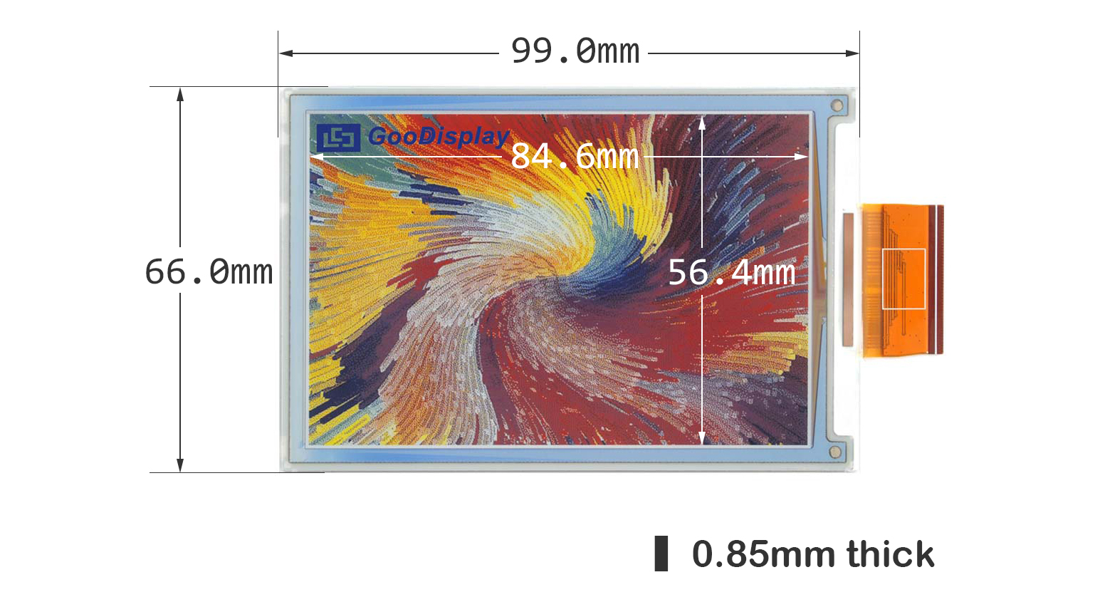 4 inch Full-Color E-Paper Display E-Ink Spectra™ 6 (E6) 600×400 Vivid Quality Screen — reference image 1