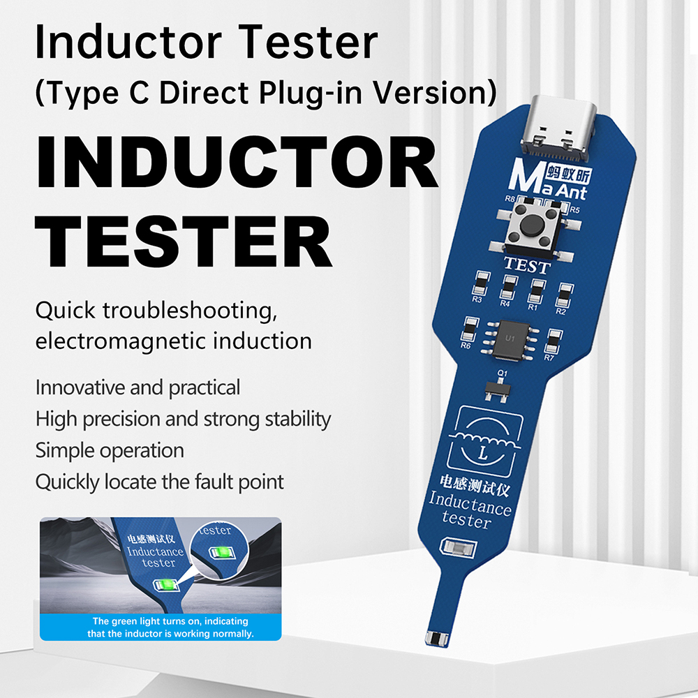 M093 M093B Inductance Tester Motherboard Coil Tester Inductance Detector Electromagnetic Induction Meter Rapid Fault Detection — reference image 1