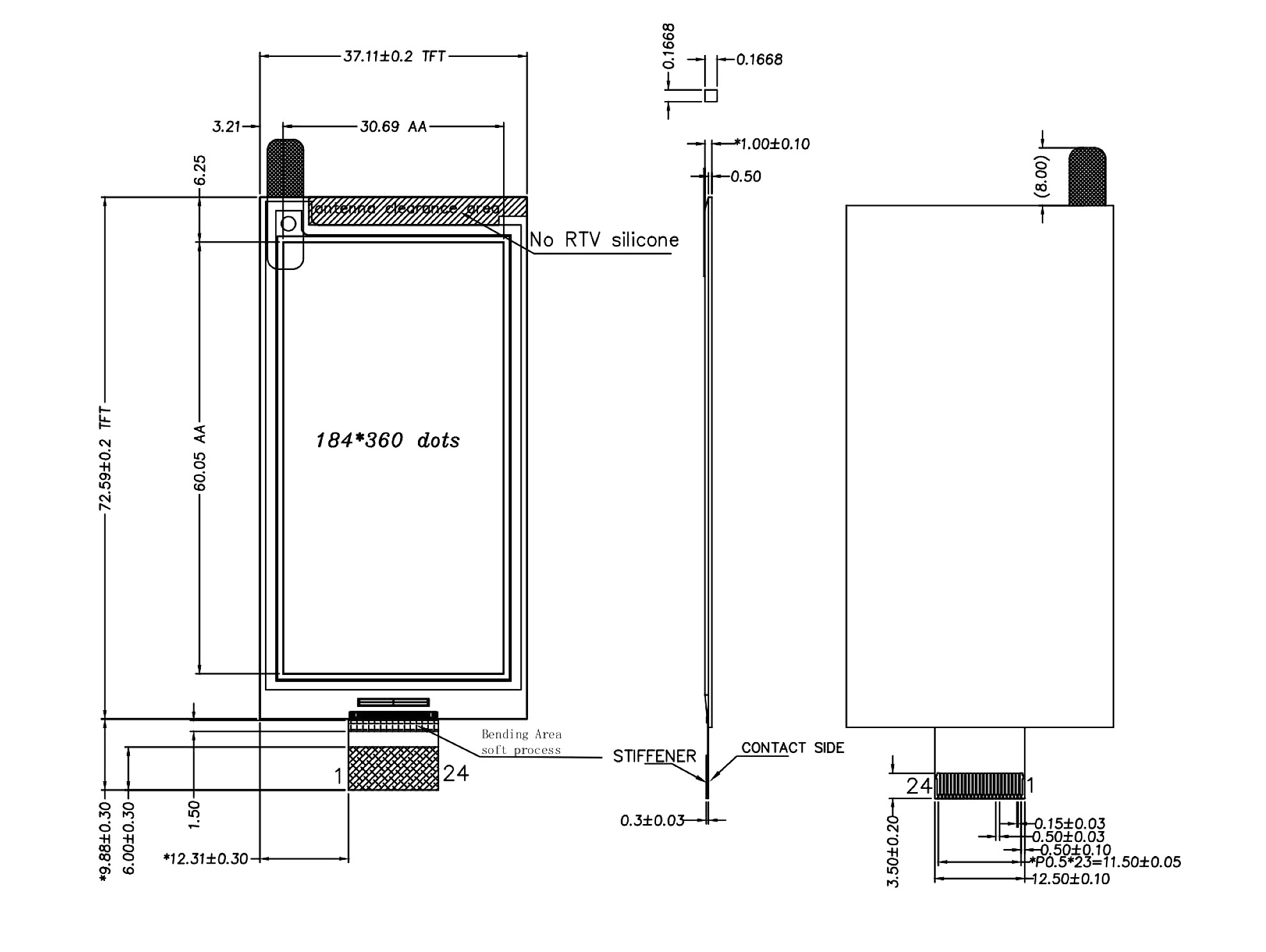 2.66 inch High-Res 4-Color E-Ink Industrial-Grade E-Paper Module 360×184 SPI Ultra-Thin Low Power 12s Refresh — reference image 3