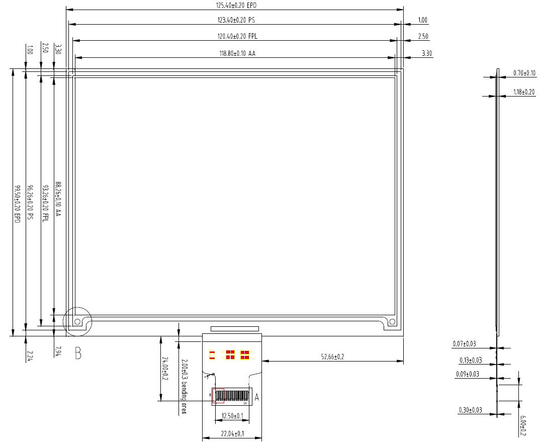 5.83 Inch 3 Color E-Ink Display Module Super Cheap Yellow E-Paper Screen — reference image 1