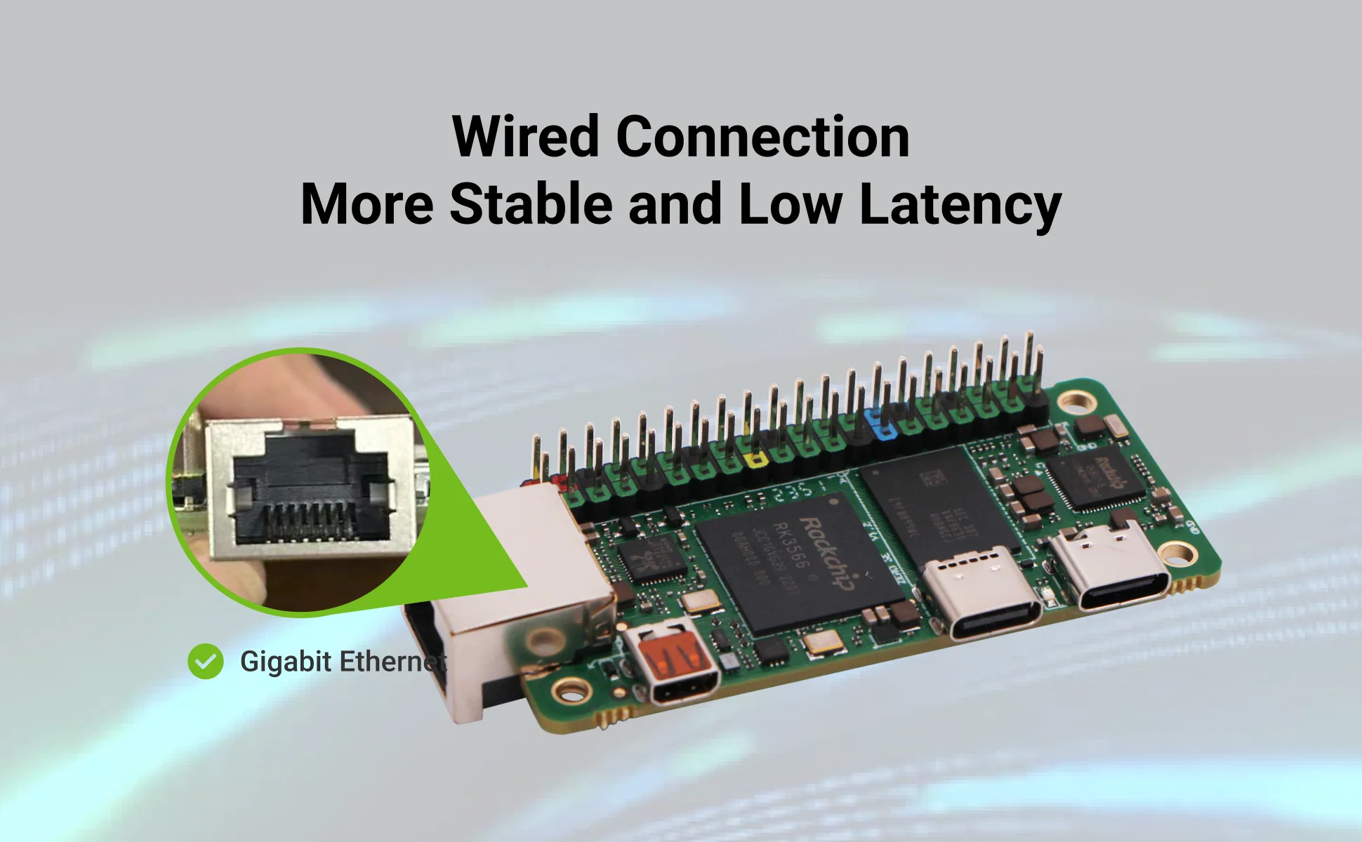 Radxa ZERO 3E RK3566 4-core CPU SBC, GPU, NPU, HDMI with 1080P Output, and Gigabit Ethernet, Single Board with Pin Header — reference image 5