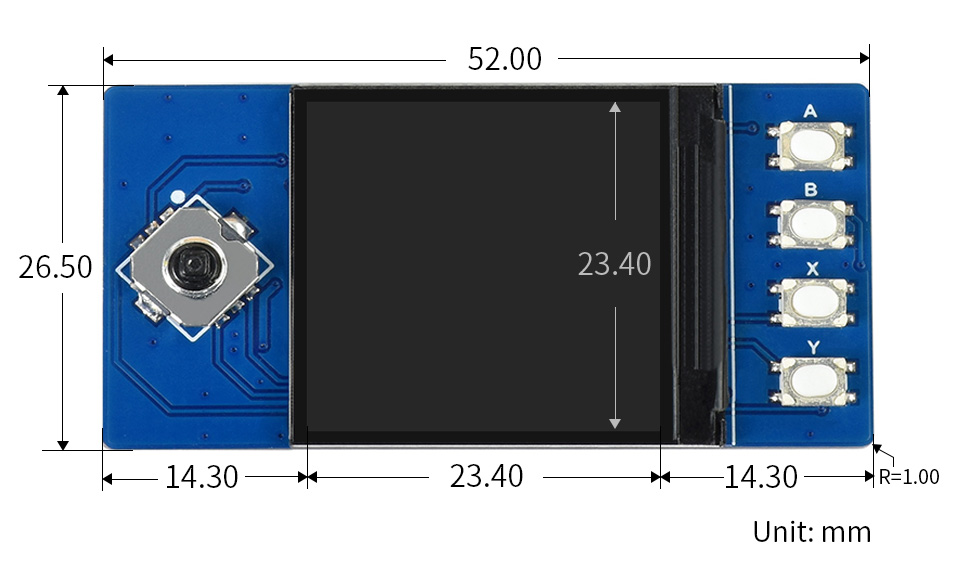1.3inch LCD Display Module, Embedded ST7789 Driver, Using SPI Bus. For Raspberry Pi Pico — reference image 1