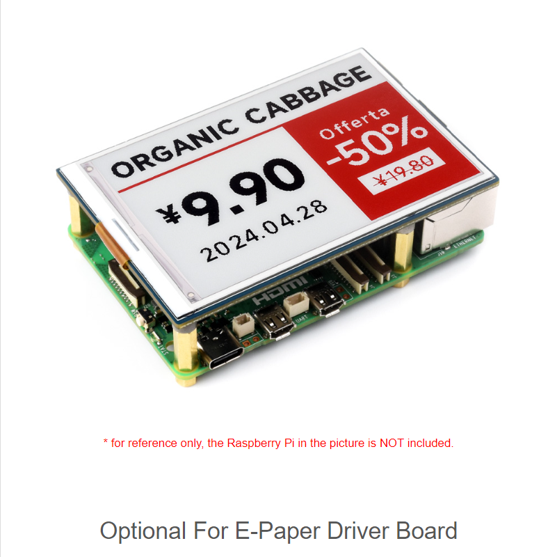 3.52 inch e-paper Display e-link red black and white support raspberry pi/STM32 paper screen 360×240 SPI Interface — reference image 8