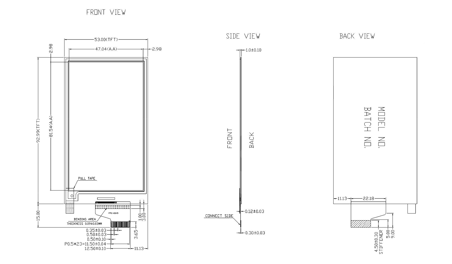 3.5 Inch 4-Color E-Ink Display 384×184 SPI Interface E-Paper Module — reference image 1