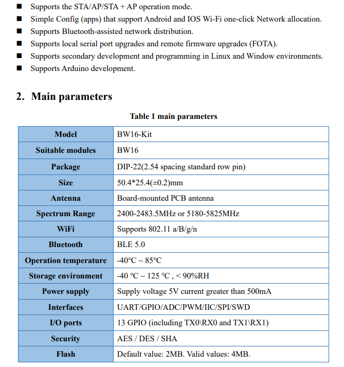 BW16-Kit development board RTL8720DN dual-band Wi-Fi low-power Bluetooth BLE module Type-C interface — reference image 3