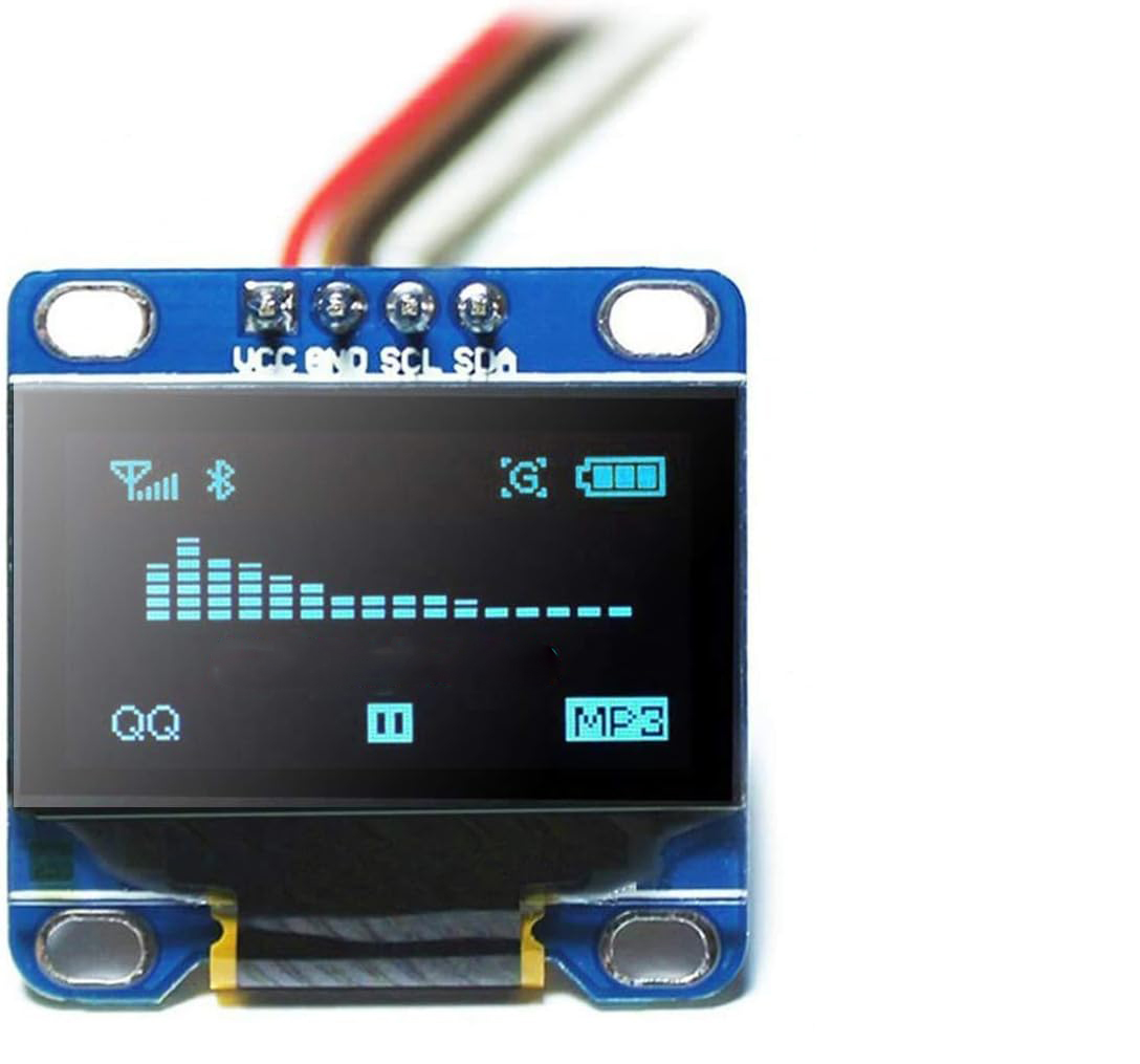 0.96-inch OLED Display Module – I2C/IIC 128×64 SSD1306 Compatible with Arduino, ESP32, ESP8266 | 3.3V/5V Blue/White/Yellow — reference image 1