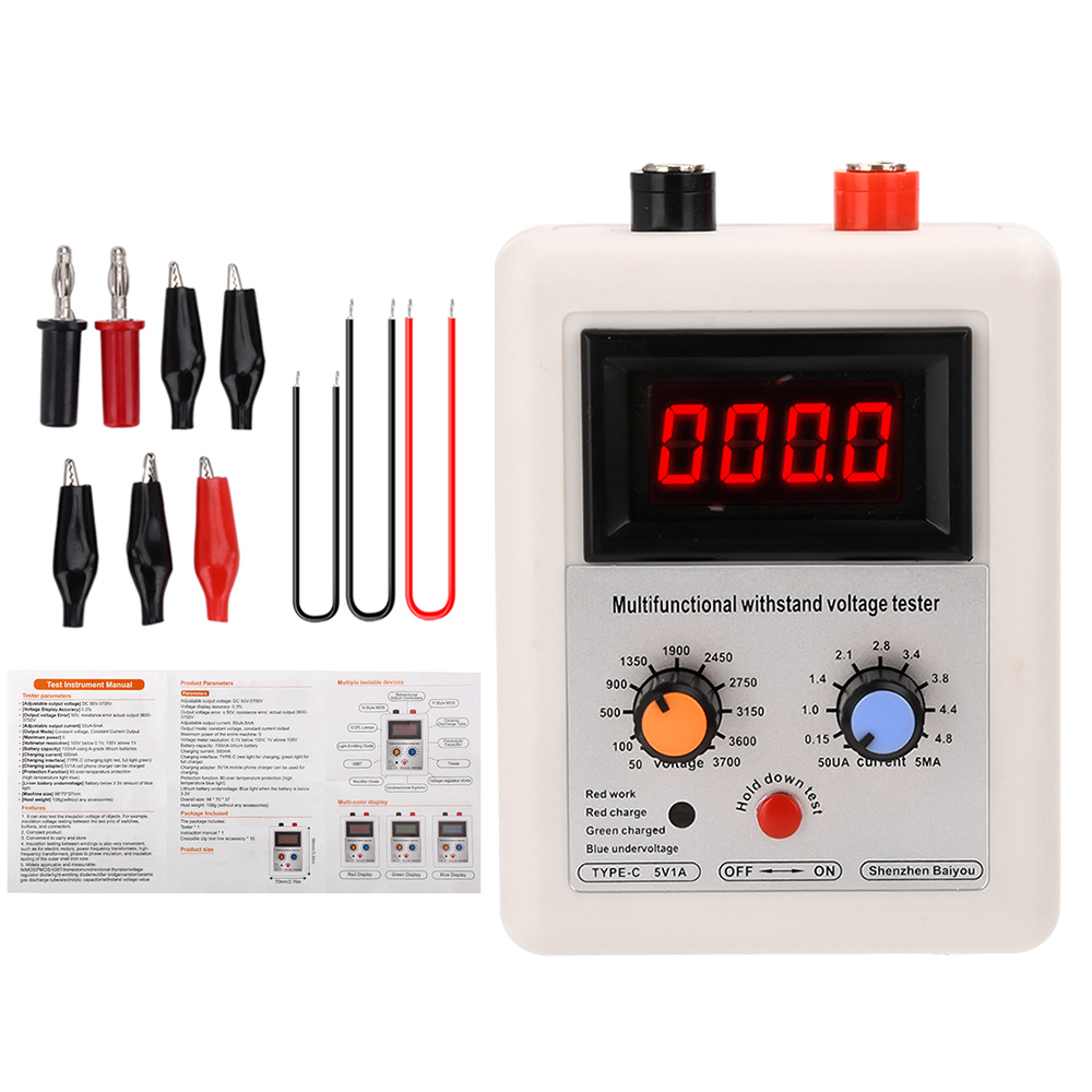 0-3500V IGBT Tester Transistor Withstand Voltage Tester Diode MOS Triode MOV LED Voltage Capability Tester — reference image 13