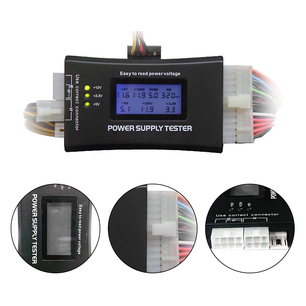 Digital LCD Display PC Computer 20/24 Pin LCD Power Supply Tester Check Atx Source Tester Power Measuring Diagnostic Tester Tool — reference image 2