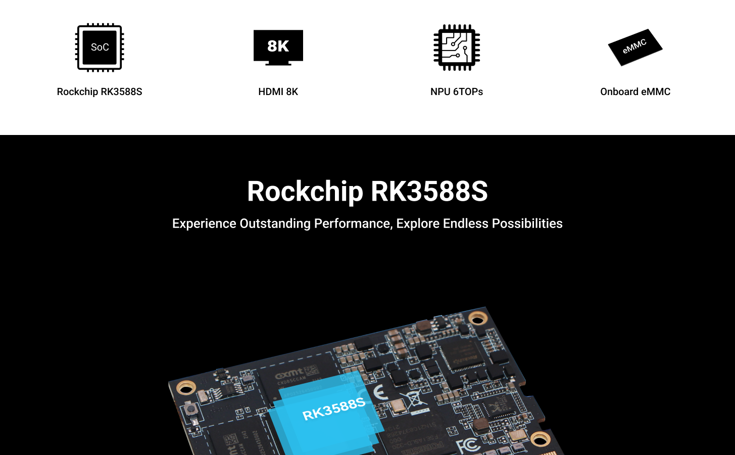 Radxa NX5 RK3588S 8-core CPU Compute Module, 8K HDMI and 260-Pin SODIMM Golden Finger Edge Connector, Single Board Computer — reference image 3