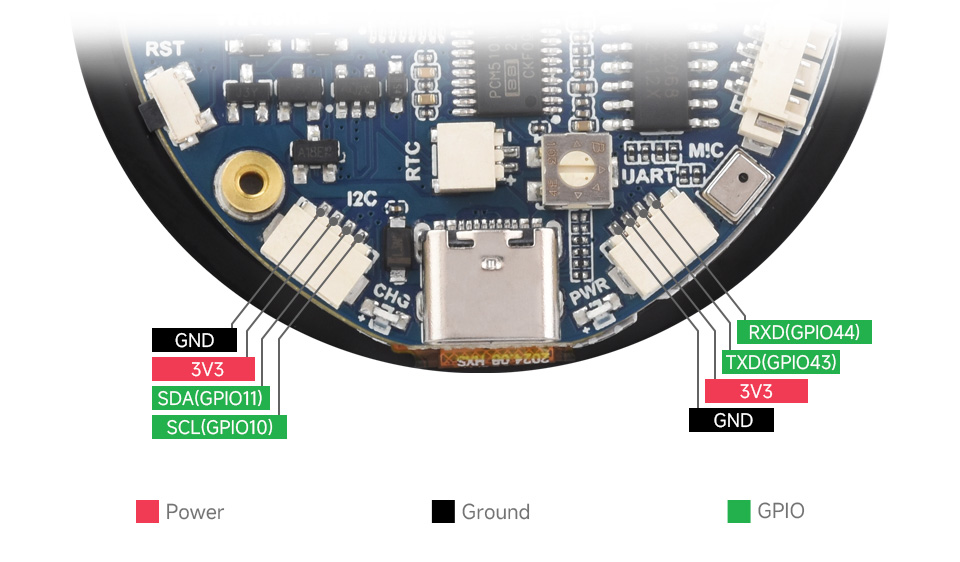 Waveshare ESP32-S3 1.85 inch IPS TFT Round LCD Display Development Board 360×360 Support WiFi Bluetooth for LVGL GUI/HMI/Arduino — reference image 7