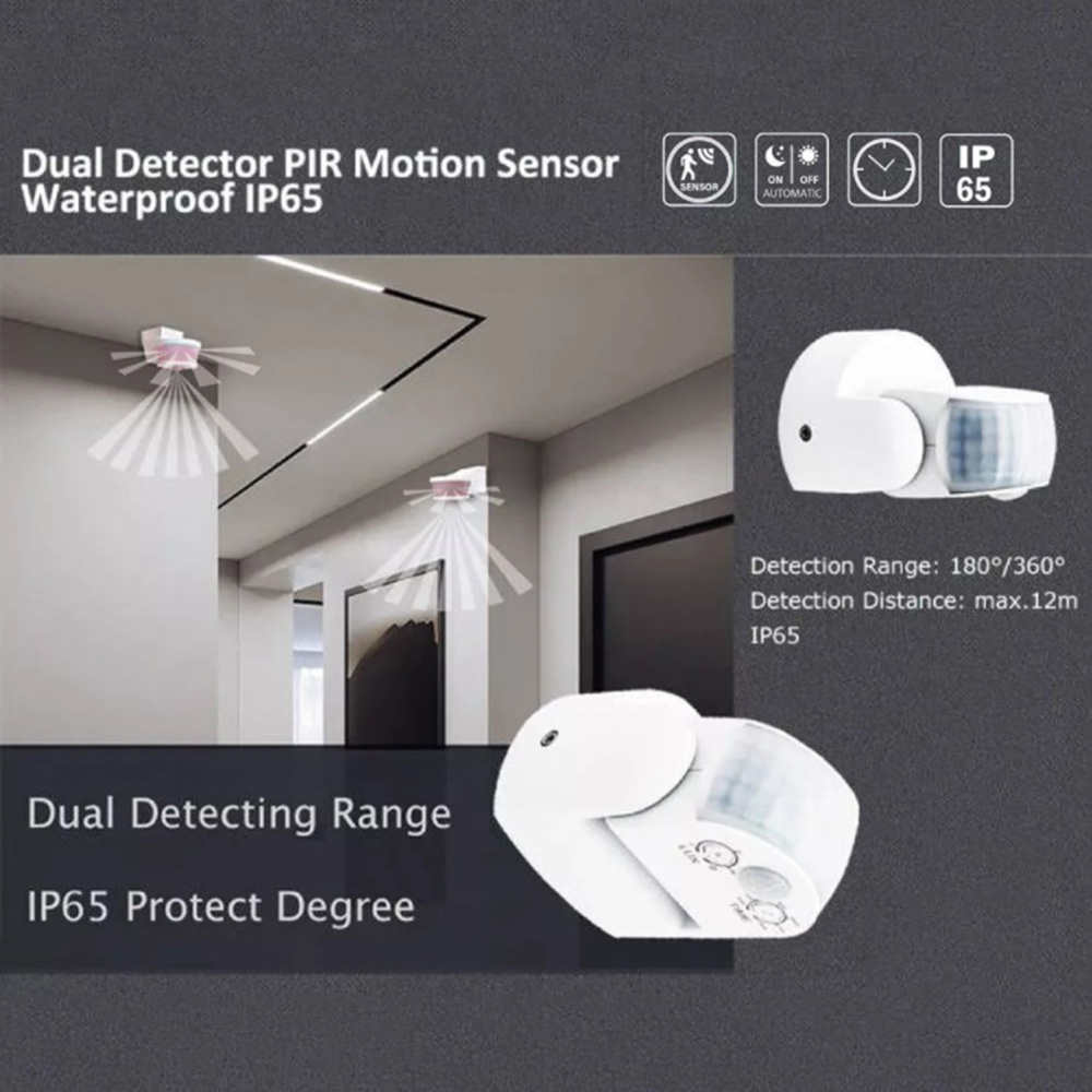 Dual probe induction PIRS24 LED Motion Sensor Light Switch Body Infrared Motion Detector Controller for LED Light — reference image 1