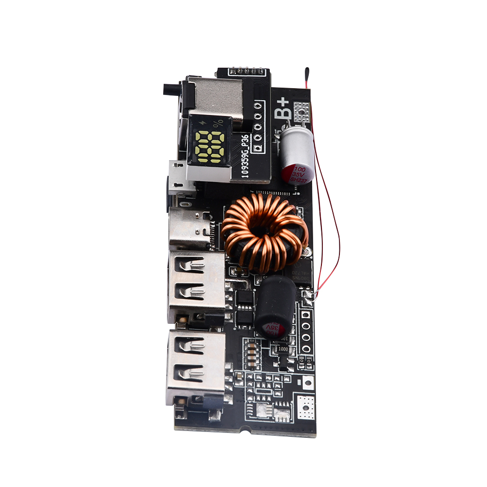 PD 65W 100W Power Bank 6-port 21700 two-way fast charging mobile power module for High capacity 18650 battery assemble — reference image 3